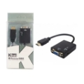 تصویر  تبدیل HDMI به VGA کی نت همراه با کابل صدا مدل K-COHD2VGAP