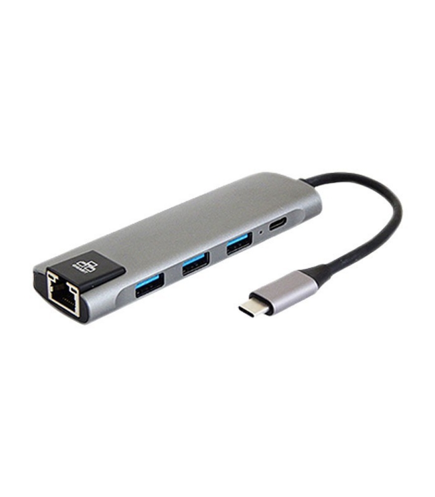 تصویر  هاب 3 پورت Type C به 3.0 USB با یک پورت LAN با قابلیت PD کی نت K-MFCMS205