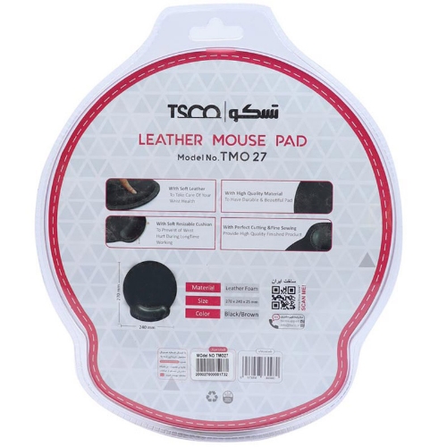 تصویر  پد موس طبی TSCO TMO 27 27*24cm روکش چرم و فوم