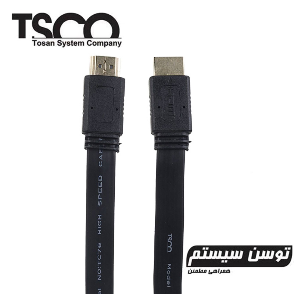 تصویر  کابل تسکو فلت TSCO HDMI TC-70 3D 4K 1.5m