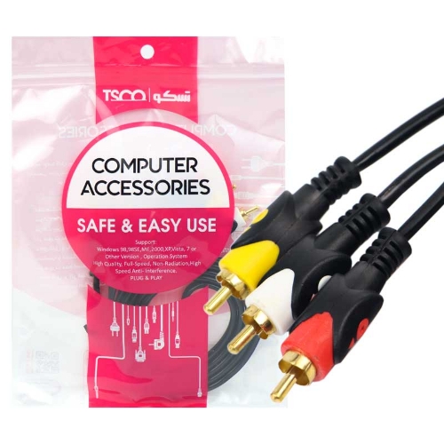 تصویر  کابل 3 به 3 TSCO TC13 AV RCA