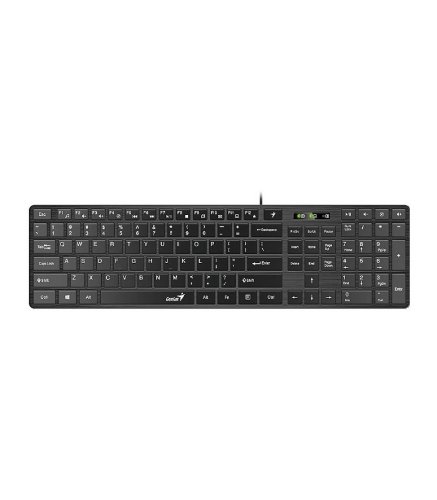 تصویر  کیبورد باسیم جنیوس SlimStar 126 با حروف فارسی
