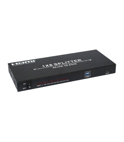 تصویر  اسپلیتر 8 پورت HDMI با قابلیت 3D و رزولوشن 4Kx2K با قابلیت EDID فرانت FN-V108