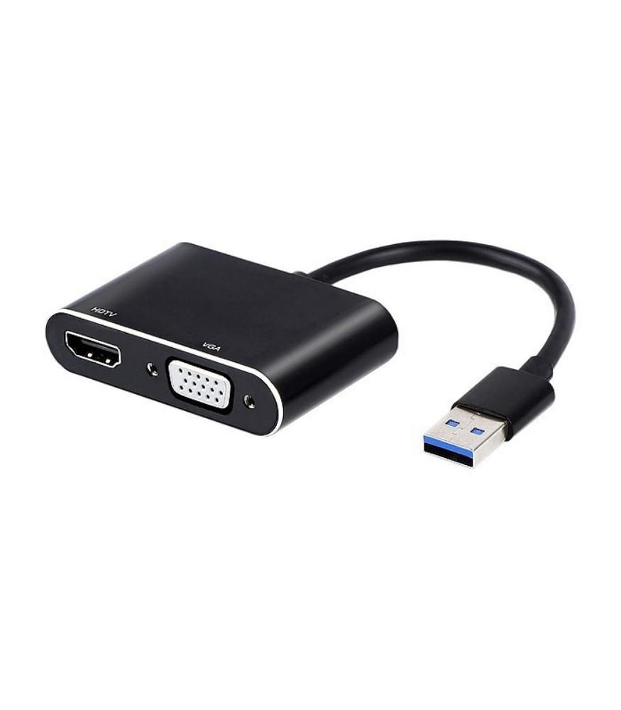 تصویر  تبدیل USB 2.0 به HDMI و VGA همراه صدا فرانت FN-U3DVH