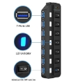 تصویر  هاب 7 پورت USB 3.0 کلید دار همراه آداپتور فرانت FN-U3H701S