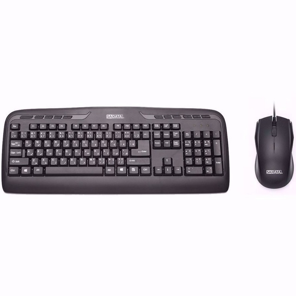 تصویر  کیبورد و ماوس با سیم سادیتا مدل SKM-1554 ا SKM-1554 Keyboard and Mouse