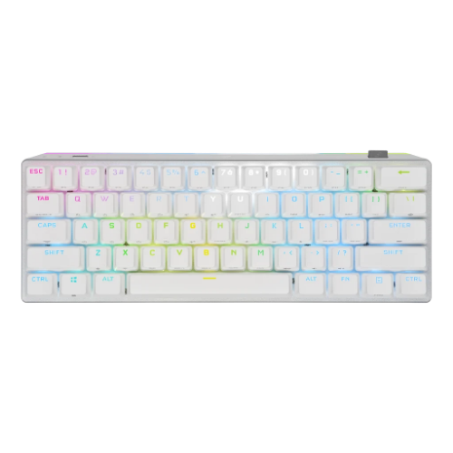 تصویر  کیبورد کورسیر مدل K70 PRO MINI 60% CHERRY MX Red - WIRELESS - WHITE 
