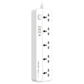 تصویر  چند راهی 5 خانه برق ارت دار الدینیو SC5415 با کابل 2 متری + شارژر USB و Type-C