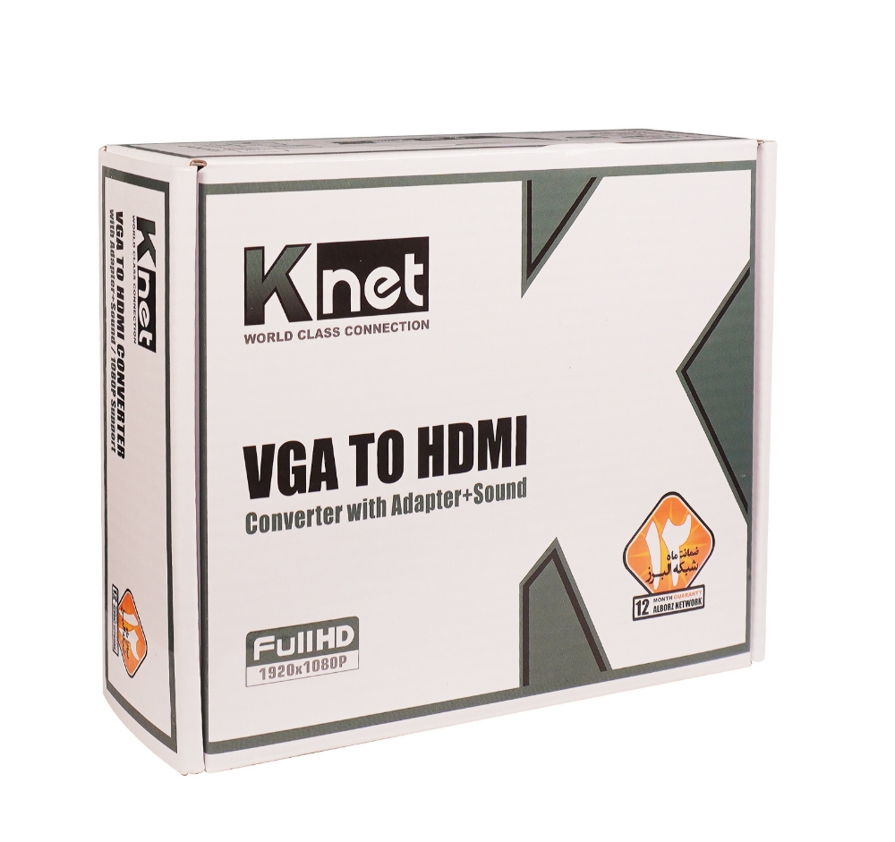 تصویر  Knet VGA  TO HDMI Converter with Adaptor K-COHD2VGA