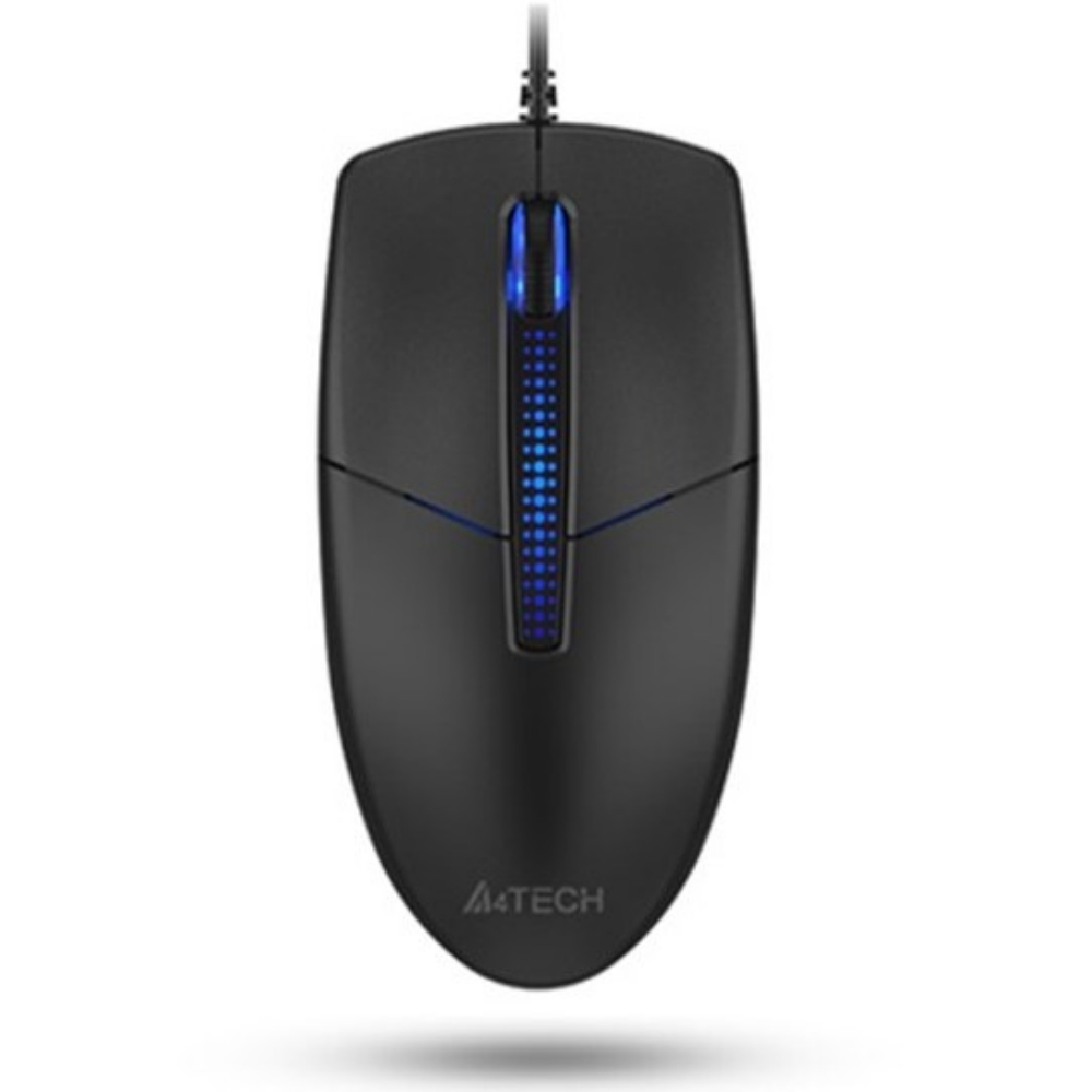 تصویر  ماوس سیمدار ایفورتک مدل Wired Mouse A4tech N530s Led ا A4tech N530 Silent LED Wired Mouse