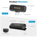 تصویر  میکروفون یقه ای بی سیم بویا مدل BY-WM3T2-U2 رابط Type-C