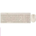 تصویر  کیبورد و ماوس بیسیم ایفورتک مدل Wireless Keyboard & Mouse A4tech FG2300 Air رنگ بژ