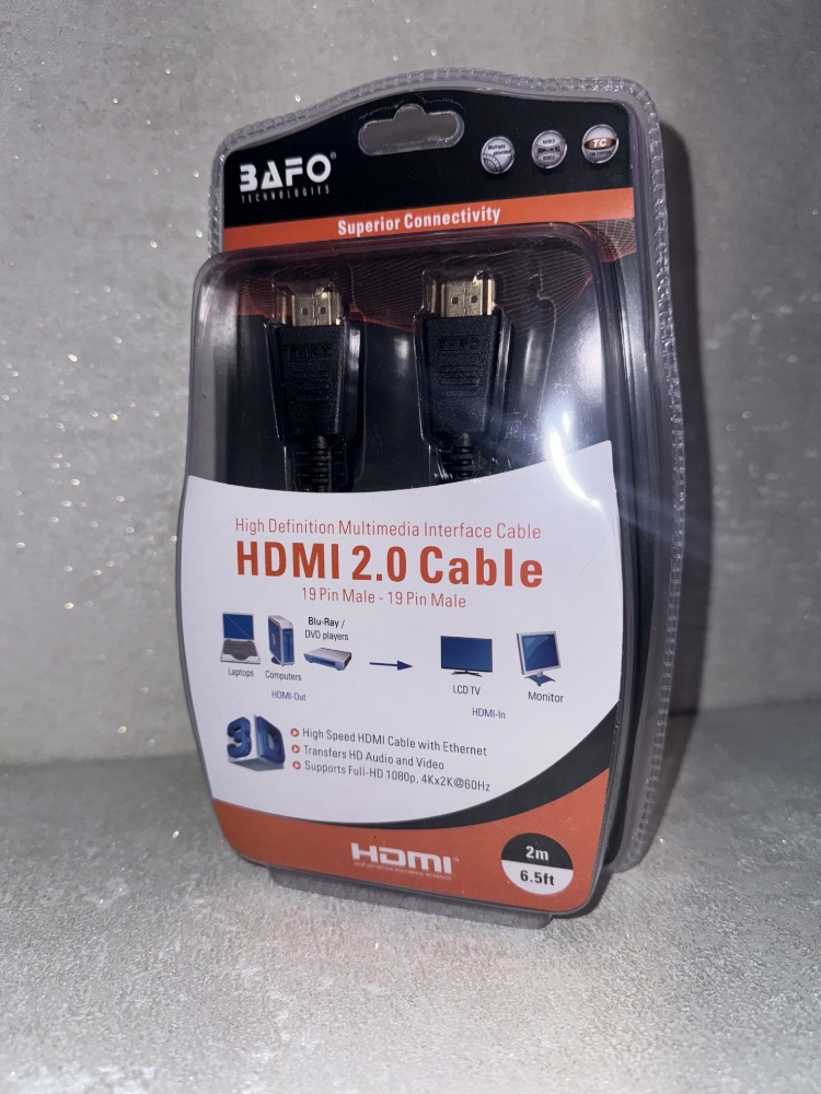 تصویر  کابل 2 متری HDMI بافو ورژن 2