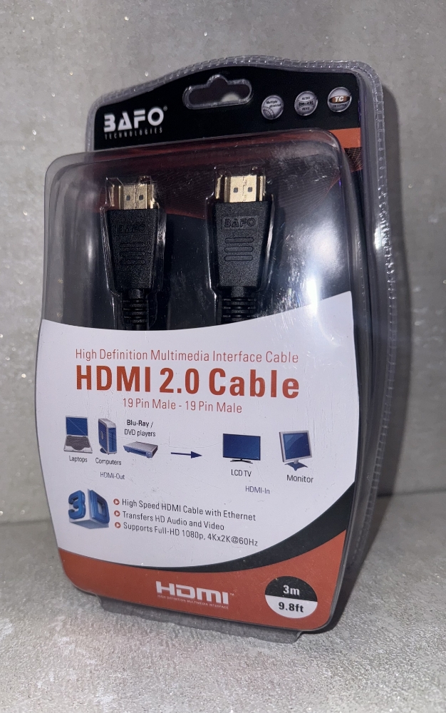 تصویر  کابل HDMI بافو طول 3متر ورژن 2