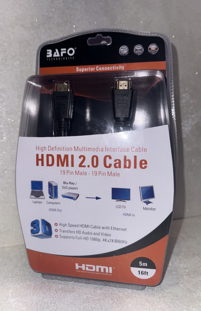 تصویر  کابل HDMI بافو طول 5متر ورژن 2