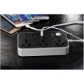 تصویر  چند راهی 3 خانه برق الدینیو SC3604 با کابل 2 متری + شارژر USB