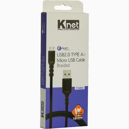 تصویر  کابل Micro USB کی نت 1 متری Knet K-CUAM2MB10