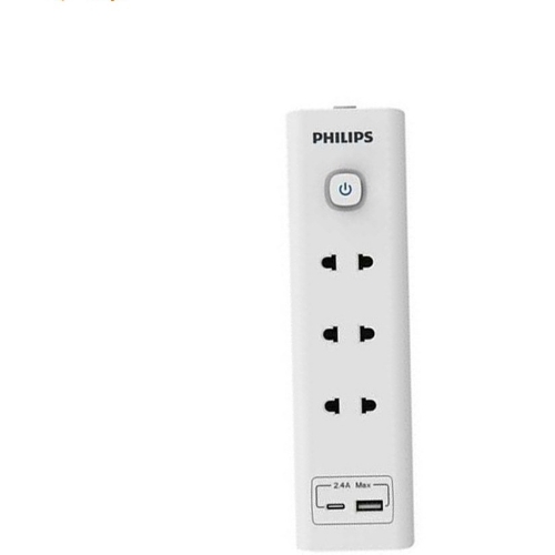 تصویر  محافظ برق 3تایی فیلیپس به همراه USB مدل CHP4330WB کابل 3 متری