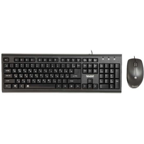 تصویر  کیبورد و ماوس باسیم بیاند BMK-8310 با حروف فارسی whit key skin