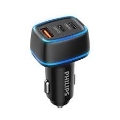 تصویر  شارژر فندکی 18W فست سه پورت Philips مدل DLP2557