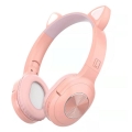 تصویر  هدفون بی سیم بچگانه طرح گربه مدل XY-204