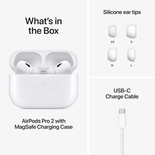 تصویر  هدفون داخل گوش بی سیم اپل مدل AirPods Pro 2 TYPE C