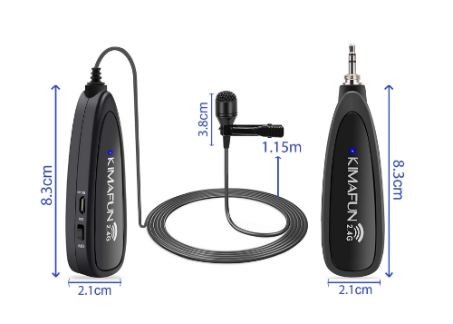 تصویر  میکروفون یقه ای بی سیم کیمافون مدل KM-G130-1