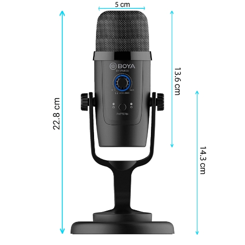 تصویر  میکروفون استودیویی بی سیم/با سیم بویا مدل BY-PM500W
