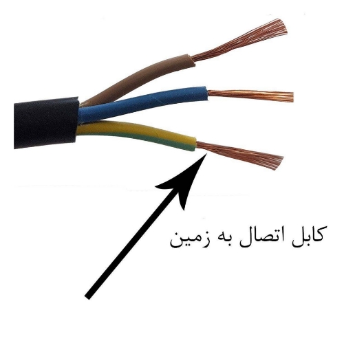 تصویر  کابل برق سه پین آداپتور لپ تاپ طول 1.5 متر