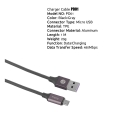 تصویر  کابل تبدیل USB به Micro-USB پرو‌‌وان مدل PCC160 (PD01) طول 1متر