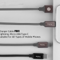 تصویر  کابل تبدیل USB به Micro-USB پرو‌‌وان مدل PCC160 (PD01) طول 1متر