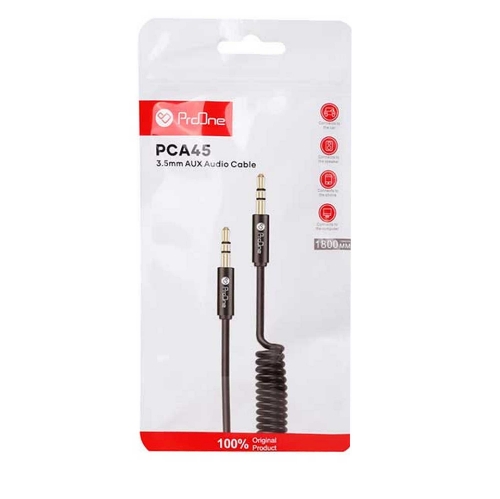 تصویر  کابل فنری AUX پرووان مدل PCA45 طول 1.8 متر
