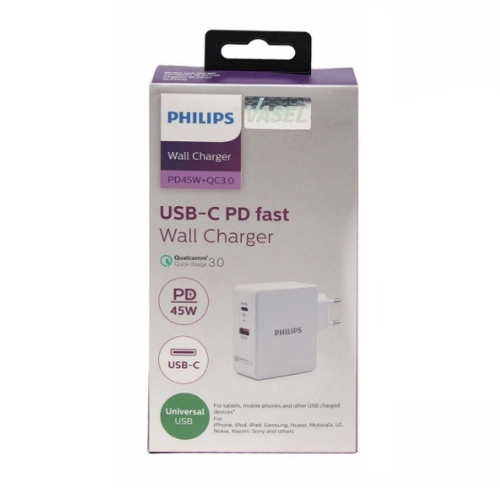 تصویر  شارژر دیواری USB فیلیپس ULTRA FAST مدل DLP2509