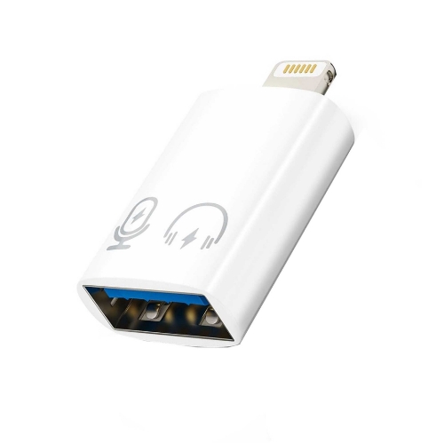 تصویر  تبدیل USB به lightning مدل  OTG WHITE
