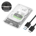 تصویر  باکس تبدیل SATA به USB 3.0 هارددیسک 2.5 اینچ مدل شیشه‌ای