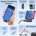 تصویر  میکروفون یقه ای بی سیم بویا مدل V3 COMBO رابط Type C و Lightning