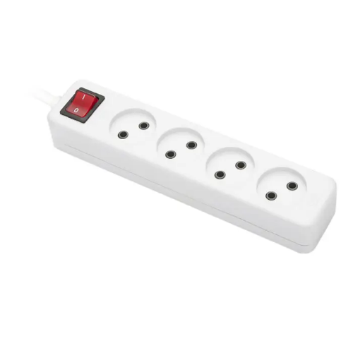 تصویر  پارت رابط 4 خانه کلیدار بدون ارت با سیم 1.5 متر