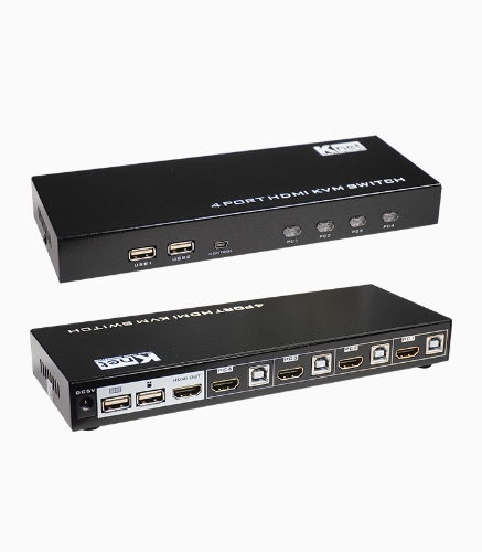 تصویر  کی وی ام سوئیچ 4 پورت HDMI کی نت K-H624