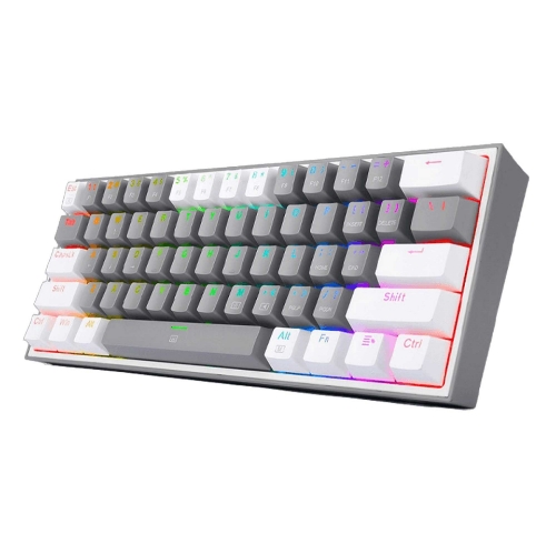 تصویر  کیبورد گیمینگ مکانیکال با سیم ردراگون مدل Fizz K617 GW RGB Gray