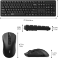 تصویر  کیبورد و ماوس بی سیم رپو مدل X2100 بی‌صدا