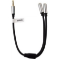 تصویر  تبدیل 1 نر به 2 ماده AUX کی نت مدل K-CS12MF03 طول 0.3 متر