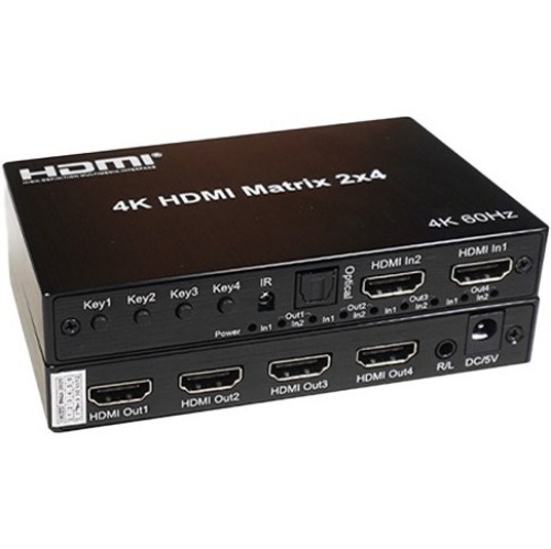 تصویر  ماتریکس HDMI 2×4 کی نت مدل K-MAHD2024 با ریموت کنترل