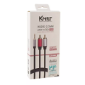 تصویر  کابل 1 به 2 صدا کی نت K-C136 جک 3.5 به RCA نری